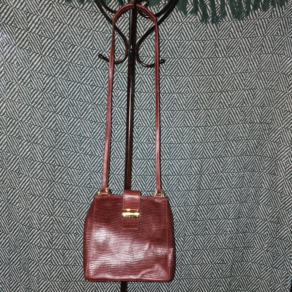Vintage Ann Klein II Brown Leather Purse